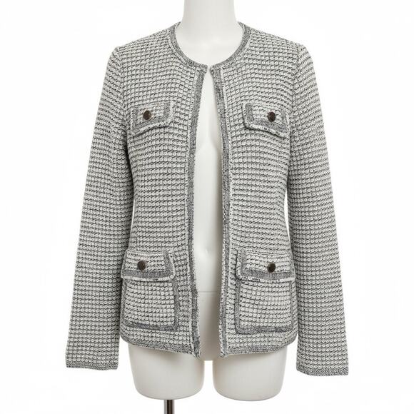 Talbots jacquard sweater jacket size M - Picture 4 of 12